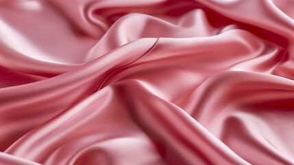 Shiny, smooth satin fabric in dusty rose color with a slight sheen and soft texture