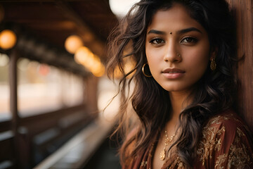 Portrait shot of Indian model 