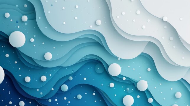 Minimalistic space-themed design with abstract teal blue, light blue, and light gray patterns. Negative space emphasizes a simplistic solar system concept.