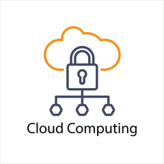 Cloud Computing Icon Symbol vector graphics.