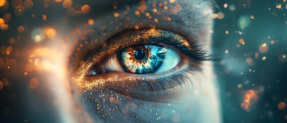 Third Eye Awakening: A Glimpse into the Mystic. Concept Meditation, Spirituality, Third Eye Chakra, Mystic Awakening, Higher Consciousness - obrazy, fototapety, plakaty