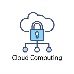 Cloud Computing Icon Symbol vector graphics.