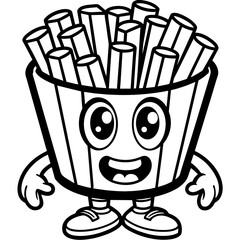 SVG mascot french fries
