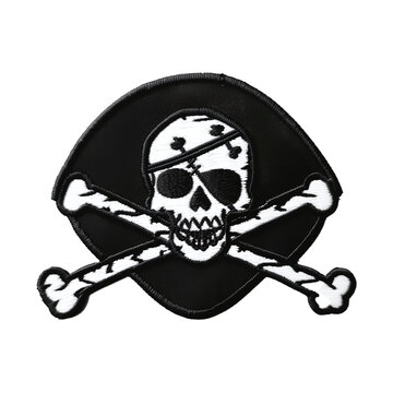skull pirate patch, transparent background