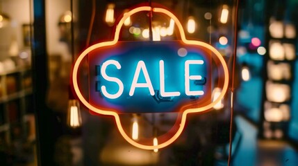 a neon sign saying SALE - 780014707
