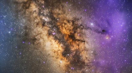 the milky way galaxy, taken by the nasa space telescope, is that the milky way is a spiral galaxy, with a central bulge of stars - obrazy, fototapety, plakaty