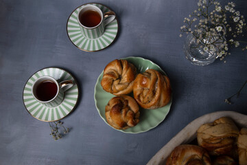 coffee and cinnamon buns