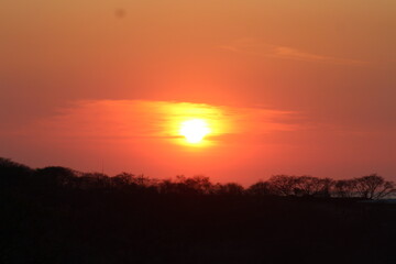 Golden Sunset Over Ocotal Beach, Costa Rica: A Tropical Paradise