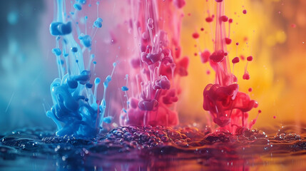 Colorful Ink Drops and Liquids