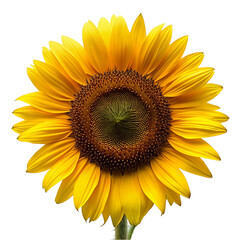 Fototapeta premium Sun flower isolated on transparent background