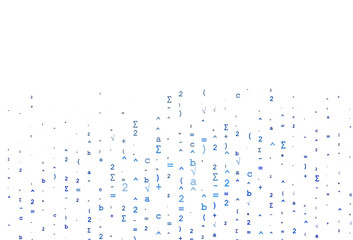 Light BLUE vector cover with math elements.