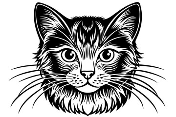 cat silhouette vector art illustration