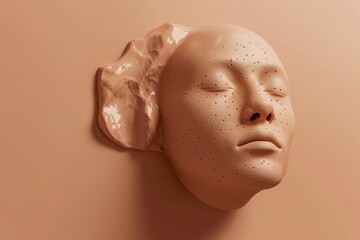 Head of Buddha and Person in 3D Fashion ArtHead of Buddha and Person in 3D Fashion Art