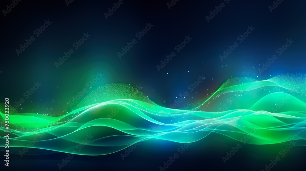 Canvas Prints vibrant abstract background with flowing colorful waves and particles suggesting movement and energy