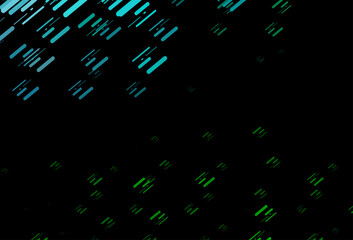 Dark Blue, Green vector texture with colorful lines.