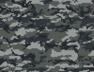
Abstract camouflage pixel gray pattern, digital military army background