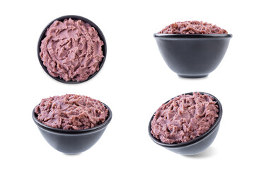 Sweet red bean paste, anko on a white isolated background