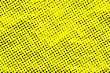 Yellow grunge background and Halftone effect. Abstract scribble illustration.