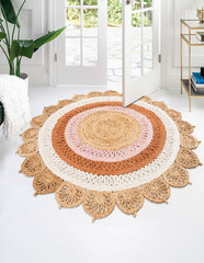 modern interior room geometric round rugs carpets