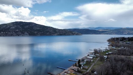 lake and mountains