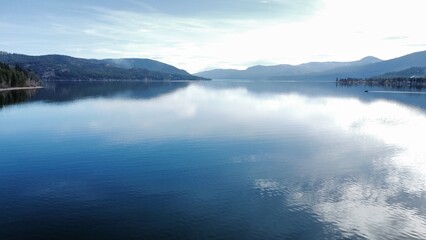 lake and mountains