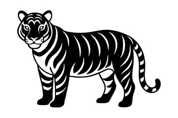 Fototapeta na wymiar tiger silhouette vector art illustration 