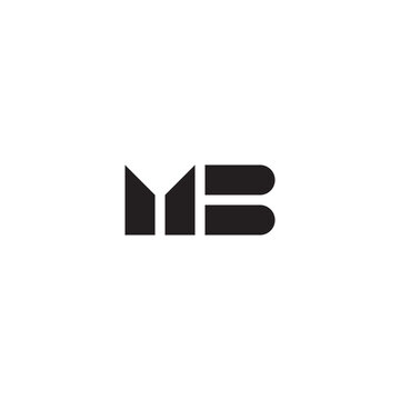 MB monogram logo with modern contemporary style - black and white.