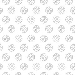 Human Brain Icon Seamless Pattern Isolated on White