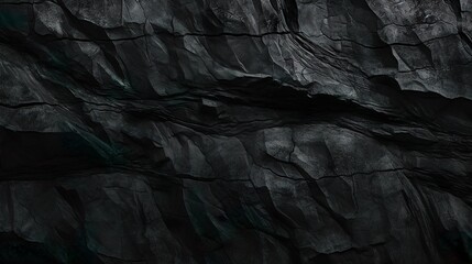 The photo captures the rough texture and subtle color variations of an imposing dark rocky surface