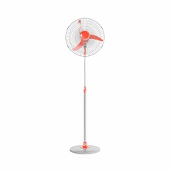 3D illustration of a compact fan on a white backdrop