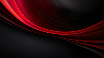 Abstract image captures the essence of motion with sinuous red lines swirling on a deep black surface