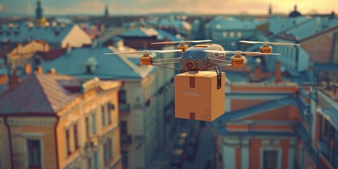 Drone delivery delivering post package