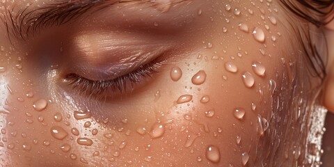 Fototapeta premium Beautiful woman with moisturizer skin