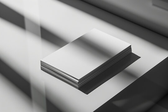 Business cards on office table.