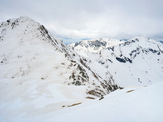 Winter landscape in the Transylvanian Alps - Fagaras Mountains, Romania, Europe - 780032342