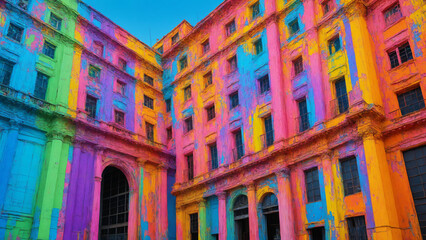 Fototapeta premium Colorful building