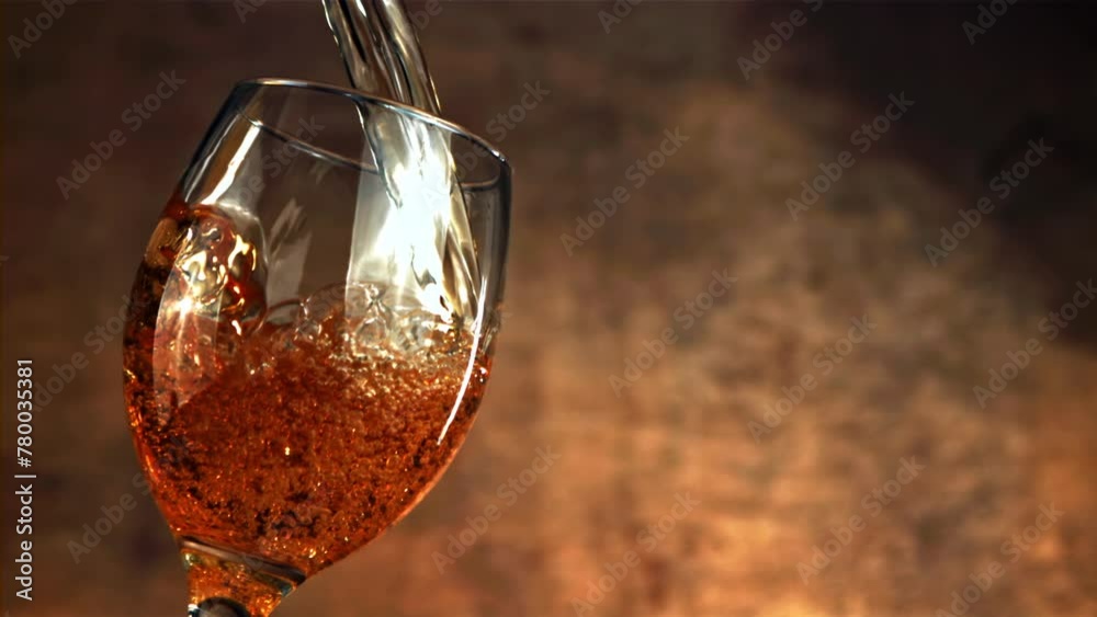 Canvas Prints Super slow motion fresh beer with air bubbles. . High quality FullHD footage