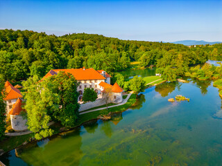 Otocec castle near Novo Mesto in Slovenia
