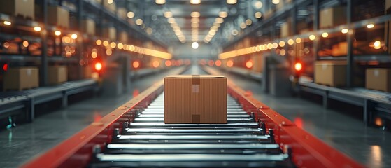 Automated Warehouse Rhythm: Solo Box Journey. Concept Automated Warehouse, Rhythm, Solo Box, Journey