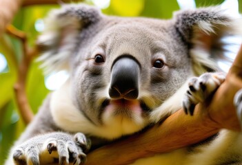 A Koala's Peaceful Slumber Up Close