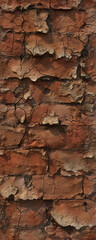 Close-Up of Cracked Tree Bark Texture in Natural Environment