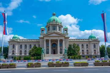 Obraz premium House of the National Assembly of the Republic of Serbia in Belg
