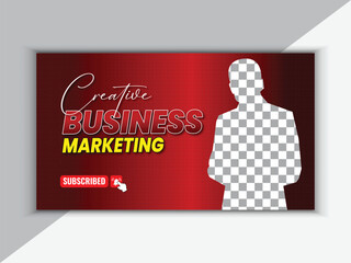 Creative corporate social media web banner and you tube thumbnail template design,