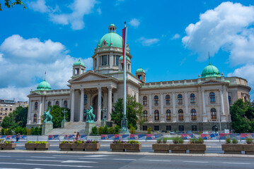 Obraz premium House of the National Assembly of the Republic of Serbia in Belg