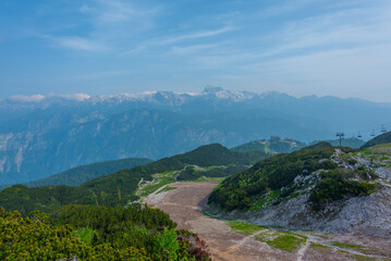 Triglav national park viewed from Mount Vogel, Slovenia