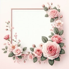 Obraz na płótnie Canvas roses frame