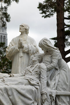 Statue of Saint Jean Maire Vianney , Lourdes , France