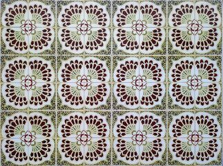 Portuguese tiles, Azulejos, seamless pattern
