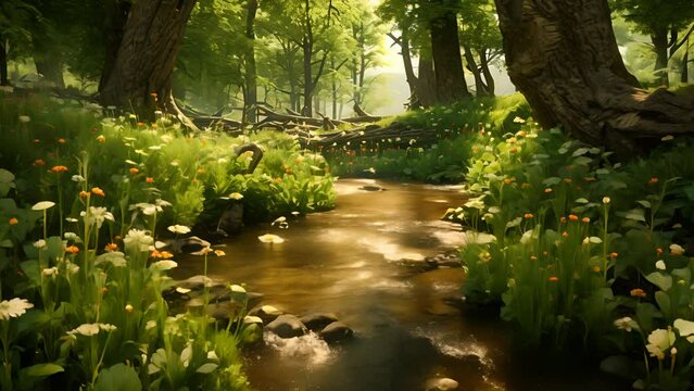 The Enchanting Beauty of a Forest Stream