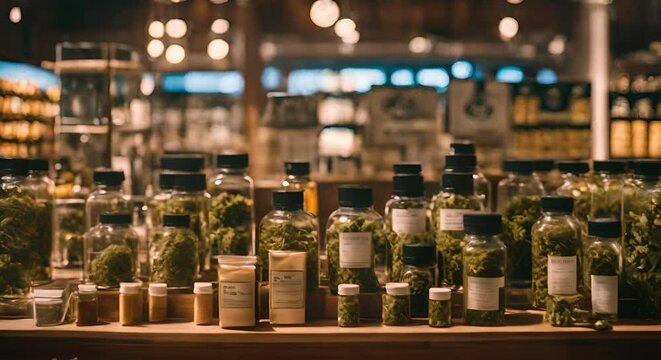 Marijuana and cannabis products store.